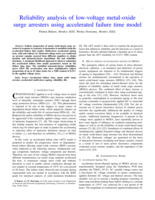 Reliability analysis of low-voltage metal-oxide surge arresters using accelerated failure time model