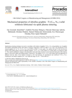 Mechanical properties of ultrafine graphite –Ti (C0.9, N0.1) solid solutions fabricated via spark plasma sintering