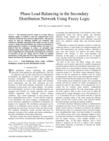 Phase load balancing in the secondary distribution network using fuzzy logic