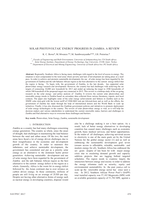 Solar photovoltaic energy progress in Zambia : a review