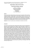 Secondary cities and tourism: the South African record