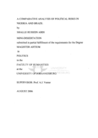 A comparative analysis of political risks in Nigeria and Brazil
