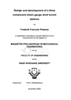 Design and development of a three component strain gauge wind tunnel balance