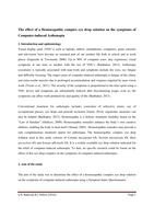 The effect of a homoeopathic complex eye drop solution on the symptoms of computer-induced asthenopia