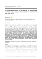 ’n Vergelykende ondersoek na die Afrikaans- en Zulu-vertalings van “South Africa’s Suspended Revolution : hopes and prospects” deur Adam Habib