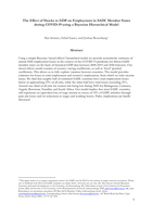The effect of shocks to GDP on employment in SADC member states during COVID-19 using a bayesian hierarchical model