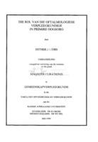 Die rol van die oftalmologiese verpleegkundige in primêre oogsorg