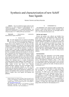Synthesis and characterization of new Schiff base ligands