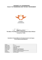 The state of business process management in South African companies today