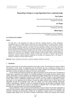 Responding to change in a large organization from a leadership angle