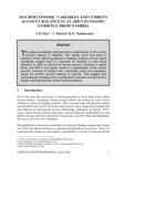 Macroeconomic variables and current account balance in an open economy : evidence from Namibia