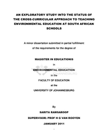 An exploratory study into the status of the cross-curricular approach to teaching environmental education at South African schools