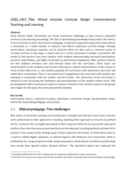 Ethical inclusive curricula design : conversational teaching and learning