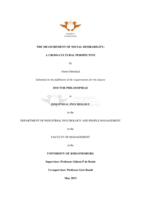 The measurement of social desirability : a cross-cultural perspective