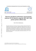 Electron and photon performance measurements with the ATLAS detector using the 2015–2017 LHC proton–proton collision data
