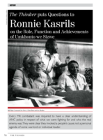 The Thinker puts questions to Ronnie Kasrils on the role, function and achievements of Umkhonto we Sizwe