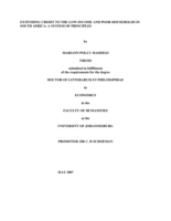Extending credit to the low-income and poor households in South Africa: a system of principles