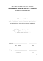 The efficacy of Traumeel® gel using phonophoresis in the treatment of a trapezius myofascial trigger point