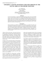 Towards a genetic business code for growth in the transport industry.