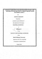 Genetic variation in blood proteins within and differentiation between 19 sheep breeds from Southern Africa