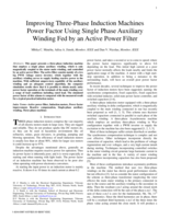 Improving three-phase induction machines power factor using single phase auxiliary winding fed by an active power filter