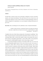 Practices in scholarly publishing : making sense of rejection