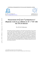 Measurement of K0 S and 0 production in t ¯t dileptonic events in p p collisions at p s = 7 TeV with the ATLAS detector