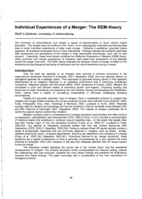 Individual experiences of a merger : the REM-theory