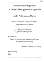 Business development : a project management approach