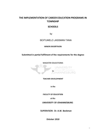 The implementation of career education programs in township schools