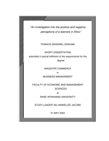 An investigation into the positive and negative perceptions of e-learners in Afrox.
