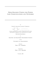 Reed-Solomon coding for power line communications and networks