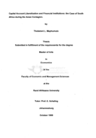 Capital account liberalization and financial institutions: the case of South Africa during the Asian contagion