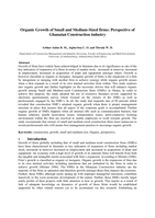 Organic growth of Small and Medium-Sized firms : perspective of Ghanaian Construction industry