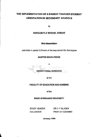The implementation of a parent-teacher-student association in secondary schools