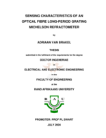 Sensing characteristics of an optical fibre long-period grating Michelson refractometer