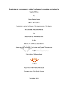 Exploring the contemporary ethical challenges in coaching psychology in South Africa