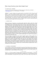 Effect of gravel fractions on direct shear strength of sand