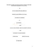 The impact of privatisation on the electricity industry with specific reference to Gauteng