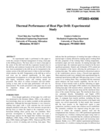 Thermal performance of heat pipe drill : experimental study