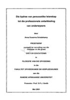 Die bydrae van persoonlike leierskap tot die professionele ontwikkeling van onderwysers