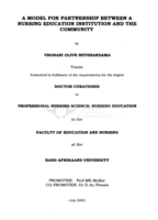 A model for partnership between a nursing education institution and the community