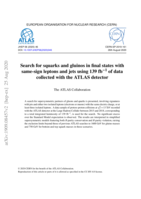 Search for squarks and gluinos in final states with same-sign leptons and jets using 139 fb􀀀1 of data collected with the ATLAS detector