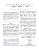 The waste tyre problem in South Africa : an analysis of the REDISA plan