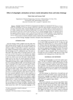 Effect of attapulgite calcination on heavymetal adsorption from acid mine drainage