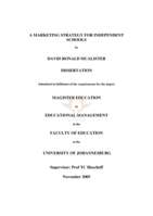 A marketing strategy for independent schools.