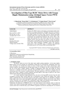 Investigation of slim type BLDC motor drive with torque ripple minimization using abridged space-vector PWM control method