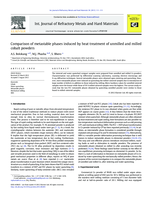 Comparison of metastable phases induced by heat treatment of unmilled and milled cobalt powders