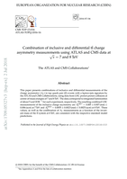 Combination of inclusive and differential tt charge asymmetry measurements using ATLAS and CMS data at √s = 7 and 8 TeV
