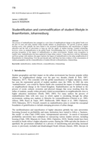 Studentification and commodification of student lifestyle in Braamfontein, Johannesburg